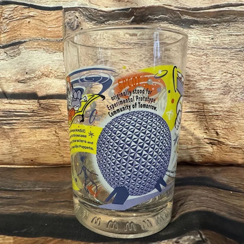 Vintage 2000 McDonald's Disney Epcot World Showcase Glass Buzz Lightyear Mickey